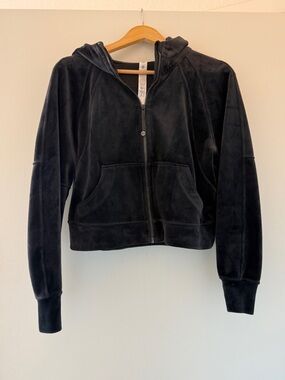 lululemon Black Velvet Scuba Zip up Hoodie